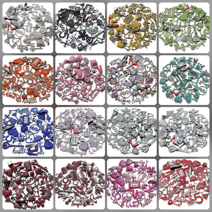 Solid Color Black Base Bling Charms