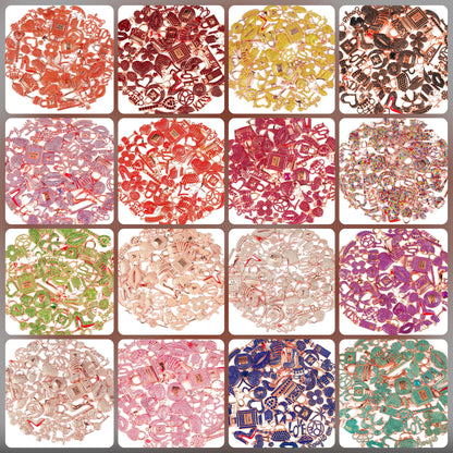 Solid Color Rose Gold Base Bling Charms