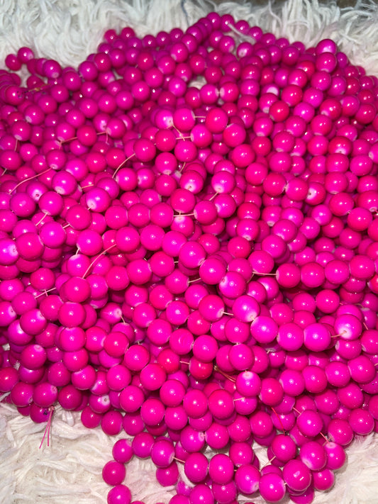 Fuchsia Beads 10mm