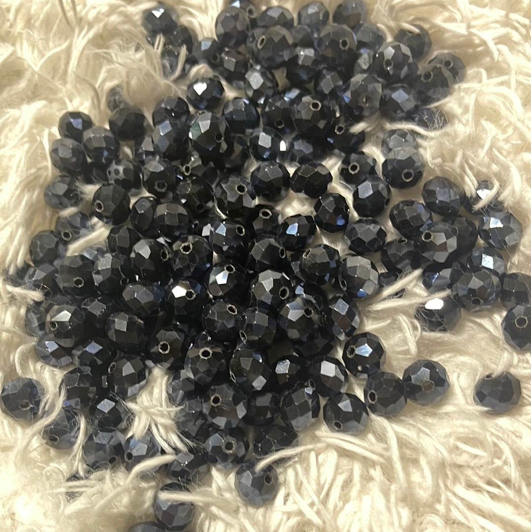 Navy Blue Glass 8mm